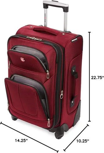 Vista 195 de SwissGear - Equipaje suave expandible Sion con ruedas, Negro