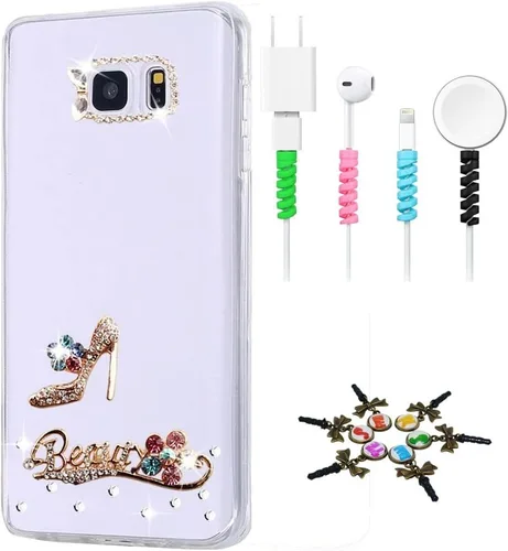 Vista 11 de Bling Case SSSGCDwCPSeries-5 - Funda con tapa y cristales brillantes, diseño 3D hecho a mano