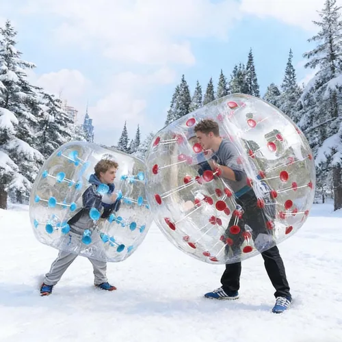 Vista 4 de Pelota inflable para adultos y niños, pelotas de fútbol de burbujas, juguete para patio de recreo, pelotas de hámster humano, bolas de zorb