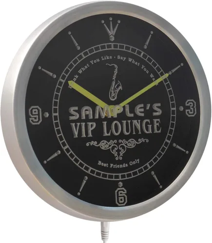 Vista 2 de AdvPro ncqi-tm - Reloj de pared LED personalizado con letrero de neón personalizado para el mejor amigo