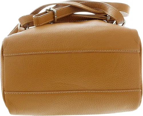 Vista 5 de Pierre Cardin Mochila clásica de cuero camello para mujer, Camel, 11-11-6.5