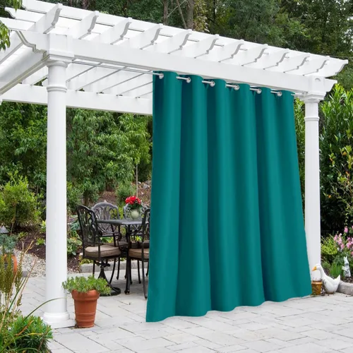 Vista 160 de NICETOWN Cortina para Exteriores para Patio Impermeable de 84 Pulgadas de Ancho, Aislamiento Térmico con Ojales Antioxidantes Bloqueo UV Cortina