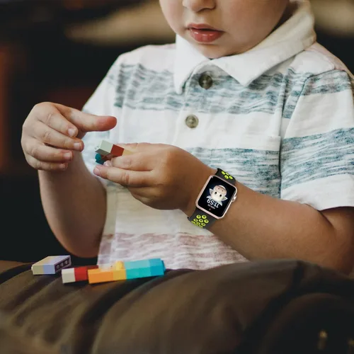 Vista 5 de Compatible con correa de Apple Watch para niños, correa de silicona impermeable para niños y niñas, compatible con Apple Watch Series
