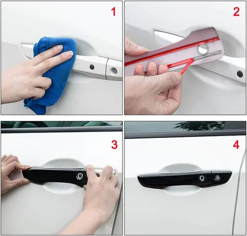 Vista 7 de AOKIO Cubierta de Manija de Puerta Exterior Trim para Honda Civic 10ª Generación Accesorios 2016 2017 2018 2019 2020 2021 con Orificio de Llave