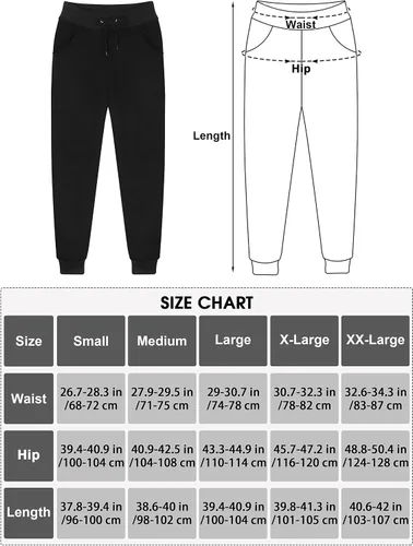 Vista 2 de URATOT Paquete de 2 pantalones deportivos con forro de sherpa para mujer con bolsillos, pantalones deportivos con forro polar