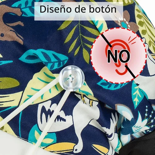 Vista 3 de Gorras de Exfoliación para Mujer Bouffant, Gorras de Exfoliación Ajustables, Gorra de Trabajo con Bolso para Cola de Caballo, Gorra de Ducha