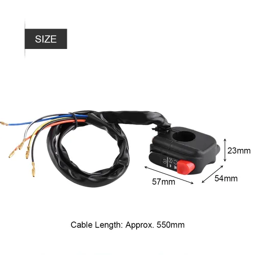 Vista 3 de Interruptor universal de apagado de arranque de motor de motocicleta de 7/8 pulgadas, impermeable, interruptor de apagado para ATV, Dirt Pit Bike