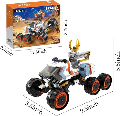 Vista 7 de Space Explorer Rover Juegos de bloques de construcción, vehículos Ll002