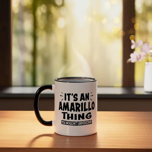 Vista 3 de Amarillo Trip Lovers Thing You Wouldn't Understand Ceramic Mug, Black/White