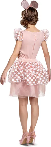 Vista 2 de Disguise Disfraz de Minnie Deluxe para adultos de oro rosa para mujer Multicolor