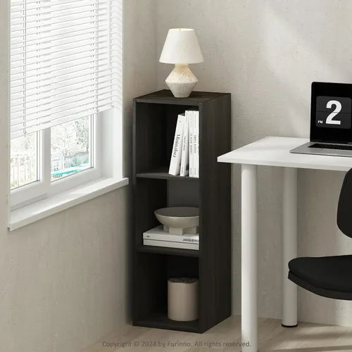 Vista 15 de Furinno Viola Estantería de Libros, Librero de 3 Niveles, Organizador de Almacenamiento en Cubos Estantería con Estante Abierto, con Contenedores