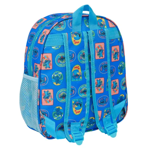 Vista 3 de Mochila Escolar Stitch Azul 27 x 33 x 10 cm