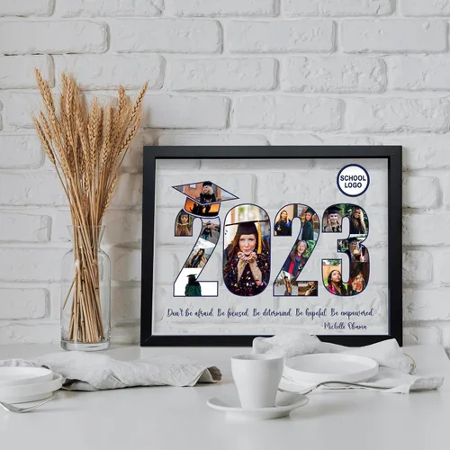 Vista 3 de Regalos de graduación personalizados, marco de fotos de graduación personalizado, regalo de recuerdo para graduados, soporte de memoria para clase