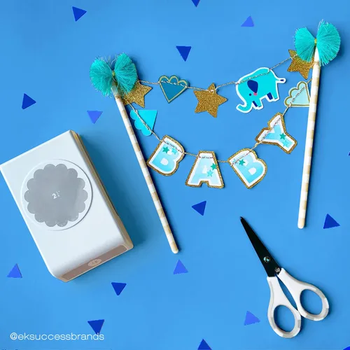 Vista 8 de EK Tools perforadora de papel de 2.25 pulgadas, círculo festón, paquete nuevo, grande, blanco