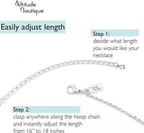 Vista 5 de Altitude Boutique Collar de montaña nevada para mujeres amantes de la naturaleza, esquiadores, excursionistas campistas (oro, plata, oro rosa)