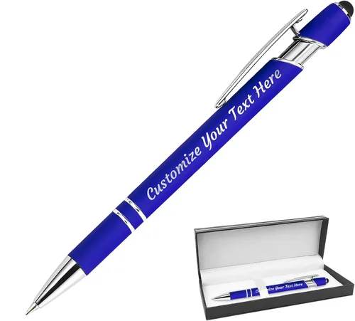 Vista 20 de 12 bolígrafos personalizados a granel, bolígrafos personalizados con grabado personalizado con nombre o texto, regalo ideal de aniversario