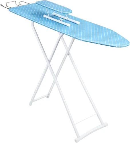 Vista 12 de Tabla de planchar plegable de tamaño completo, plegable para el hogar y tabla de planchar extendida en el exterior con cubierta resistente al calor