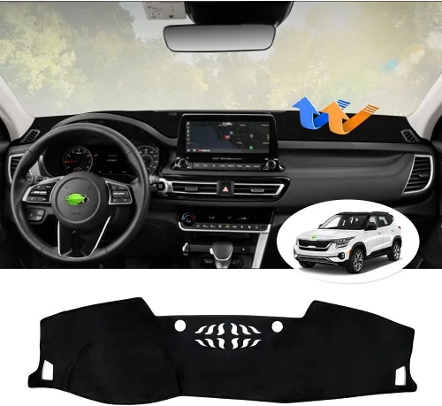 Vista 32 de Autorder Cubierta de salpicadero para Hyundai Sonata 2009 2010 Accesorios Dash Cover Upgrade Flannel Dash Mat Parasol Protector de rayos UV