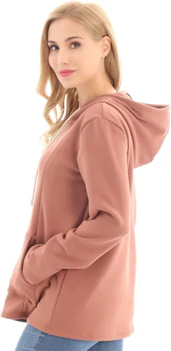 Vista 42 de Bearsland - Sudadera de lactancia y maternidad para mujer, con bolsillos y capucha