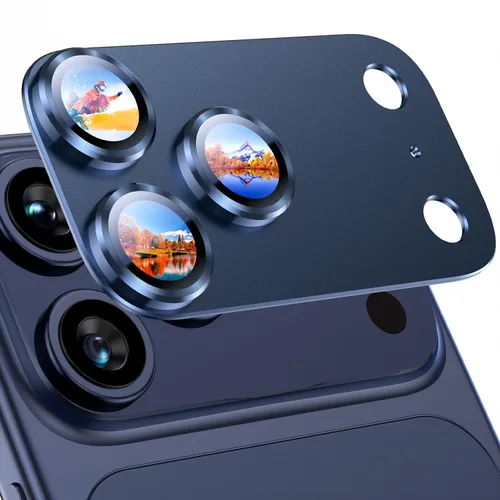 Vista 44 de Uyiton Compatible con iPhone 17 Protector de Lente de Cámara - [No es Fácil de Romper][Fuerte Adsorción][Compatible con Fundas] Protector de Cámara