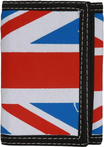 Vista 2 de Cartera británica con cadena Union Jack, RojoBlancoAzul, Talla única, Cartera con tarjetero