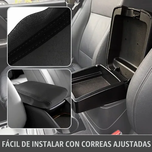 Vista 4 de Almohadilla de consola central de automóvil, impermeable, protector de caja de asiento, color negro para Toyota 4Runner 1996-2002