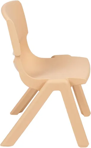 Vista 75 de Flash Furniture - Silla escolar apilable de plástico azul con altura de asiento de 10 1/2 pulgadas Construcción duradera, uso comercial