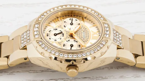 Vista 5 de GUESS W0111L2 Sparkling Hi-Energy Reloj dorado para mujer