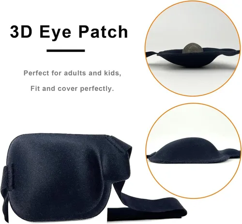 Vista 7 de Parche para ojos 3D, parches médicos para adultos y niños, parches para ojos perezosos para ambliopía 3D para ojo izquierdo