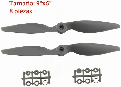 Vista 2 de SoloGood 8PCS CCW Gemfan APC Nylon Propeller 9060 Prop para avión RC con anillos adaptadores