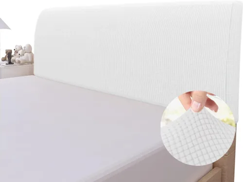 Vista 12 de Easy-Going Funda elástica para cabecera de cama, funda de cabecera de cama cuadrada pequeña, de jacquard, a prueba de polvo, para dormitorio Negro
