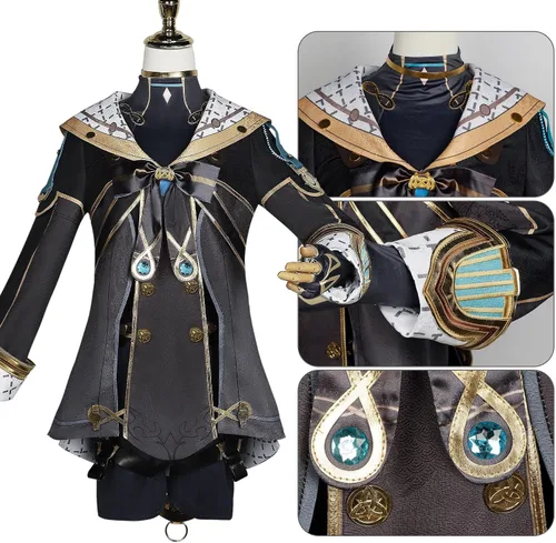 Vista 6 de Juego Genshin Impact Freminet Cosplay Ropa Halloween Anime Freminet Juego de rol Trajes