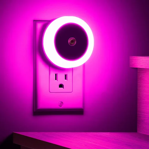 Vista 15 de Briignite Paquete de 4 luces nocturnas LED rojas, sensor de atardecer a amanecer, enchufable, 60 lúmenes, 0.6 W, plástico ABS, perfecto