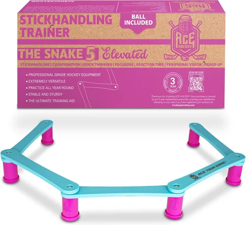 Vista 10 de ACE HOCKEY The Snake Stickhandling Trainer – Adjustable Hockey Training Aid for Puck Control, Quick Hands, Reaction Time & Coordination – Snake 5
