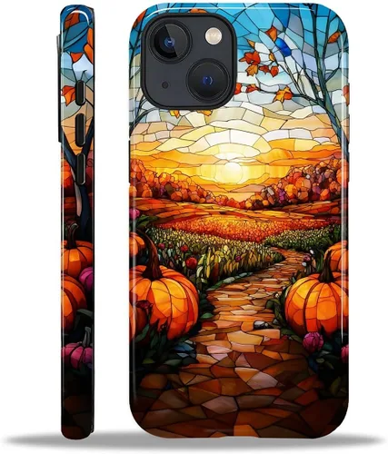 Vista 54 de Funda para iPhone 13 iPhone 14, a prueba de golpes, funda protectora híbrida de 2 capas, doble protección contra caídas, antiarañazos, diseño