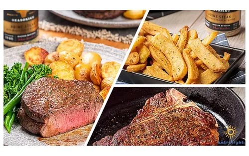 Vista 3 de Kinders condimento Prime Steak con ajo negro y trufa frotado Cero calorías, cero grasa y apto para dieta cetogénica, paquete de 2 de 7.9 onzas