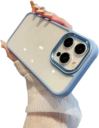 Vista 4 de kaitesi Funda transparente para iPhone 11 Pro, funda transparente con agujero para correa, dos tonos, color a prueba de golpes, marco de parachoques