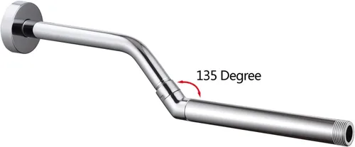 Vista 5 de Adaptador de Codo para Cabezal de Ducha, Adaptador de Codo para Brazo de Ducha para Duchas de Mano y Duchas Montadas en Pared, Extensión de Brazo