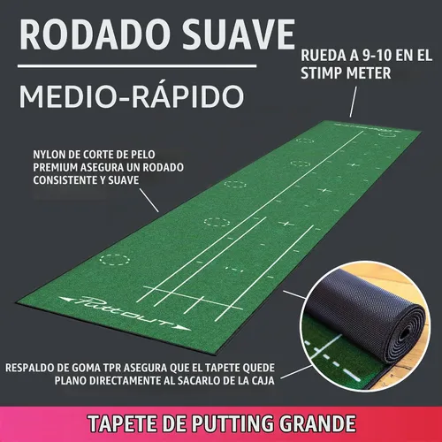Vista 5 de PuttOut Alfombrilla grande para golf (144.5 x 26.4 in)
