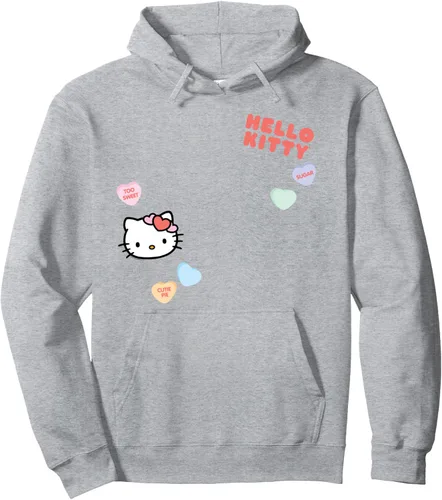 Vista 3 de Hello Kitty Candy Hearts - Sudadera con capucha para el día de San Valentín Negro