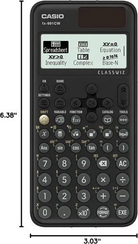 Vista 9 de Casio fx-991CW – Calculadora científica avanzada con pantalla de alta resolución de 4 tonos Visualización de libro de texto natural Más de 540