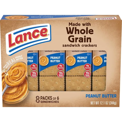 Vista 10 de Lance Hecho con galletas sándwich de queso cheddar de grano entero, 8 unidades de 1.5 onzas