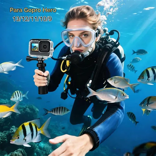 Vista 5 de Suptig Carcasa protectora impermeable para GoPro Hero 12/Hero 11/Hero 10/Hero 9 Negro Impermeable 164F