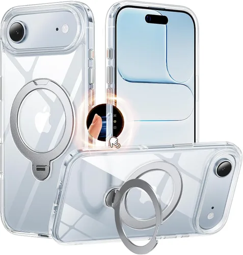 Vista 8 de Funda para iPhone 11, funda magnética con función atril [protección de grado militar] y [compatible con MagSafe], funda protectora delgada