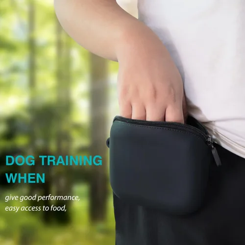 Vista 3 de Bolsa de entrenamiento para perros con clip, bolsa portátil impermeable para cachorros y clicker de entrenamiento, S