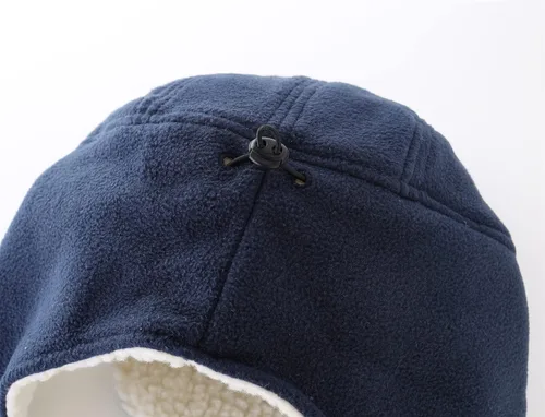 Vista 4 de Connectyle Sombreros de invierno cálidos de forro polar para hombre con visera resistente al viento con orejeras