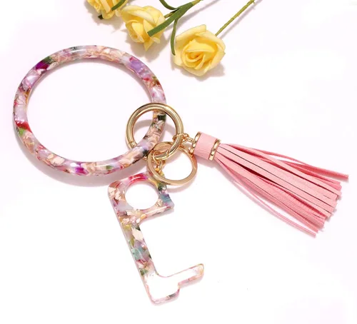 Vista 6 de Llavero pulsera pulsera pulsera acetato resina llavero pulsera llavero pulsera pulsera coche llavero para las mujeres