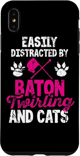 Vista 7 de Funda para iPhone 12 mini que se distrae fácilmente por Baton Twirling and Cats Majorette Twirl