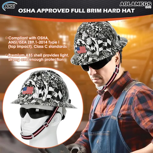 Vista 3 de Stylish Carbon Fiber Pattern Full Brim Hard Hat with Hard Hat Liner and Safety Visor Kit - ANSI Z89.1 Type 1 Class C OSHA Approved Construction Hard