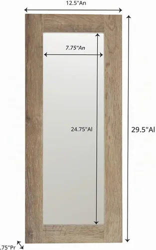 Vista 2 de Household Essentials 8078-1 Espejo de pared rectangular Ashwood